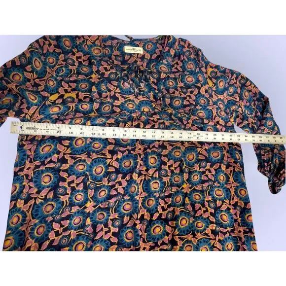 NATURAL LIFE Navy and Pink Floral Maxi Dress - Picture 10 of 13